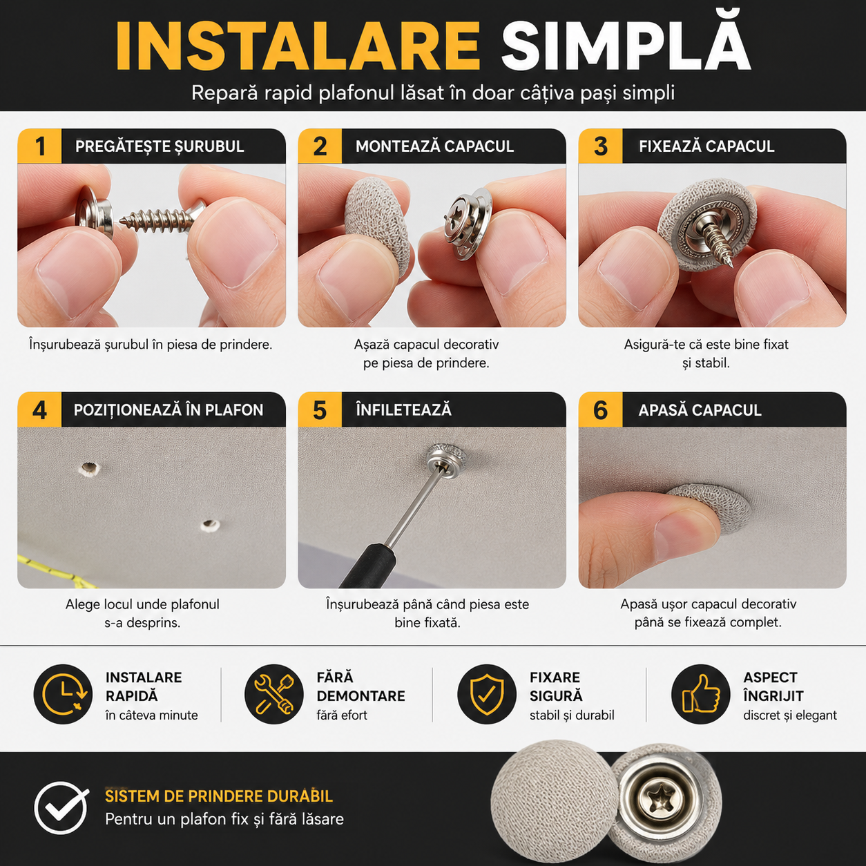 Kit reparatie plafon auto