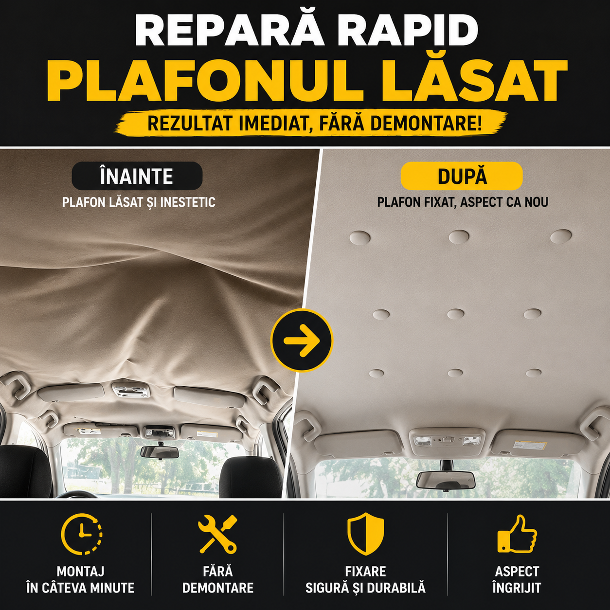 Kit reparatie plafon auto