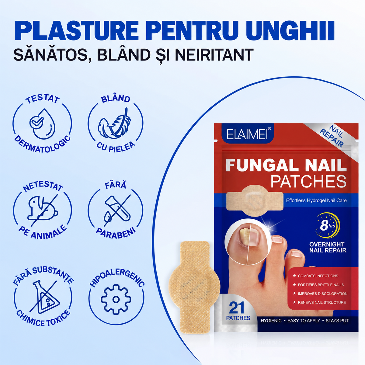 Plasturi Antifungici pentru Unghii – Îngrijire și Regenerare