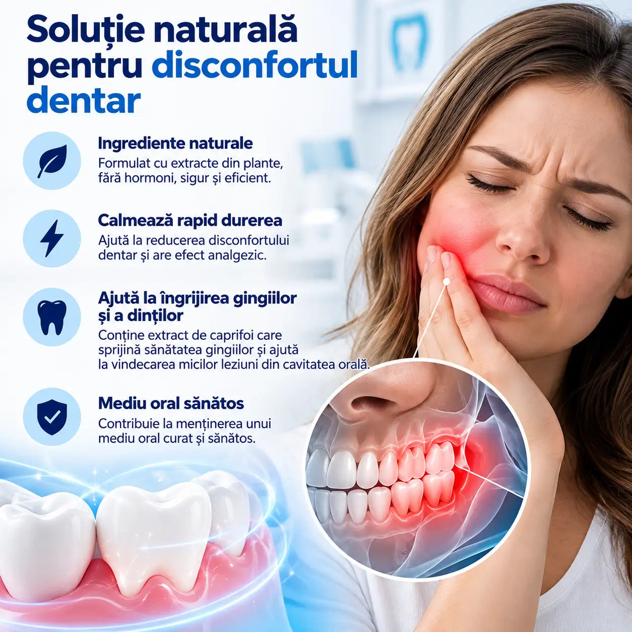 Spray pentru Dureri Dentare – Îngrijire Orală Rapidă și Simplă